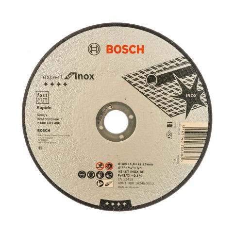 Диск BOSCH Expert for INOX 180 x 1.6 ММ, прямой