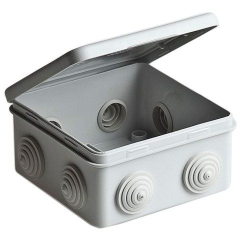Коробка распаячная ОП 80х80х50 крышка IP54 7вх.  TDM SQ1401-0112